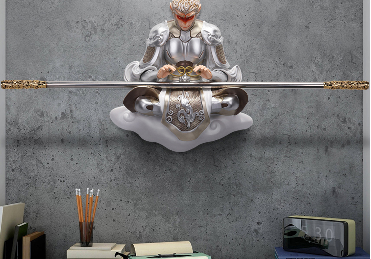 齐天大圣立体浮雕3d孙悟空玄关壁画斗战胜佛壁挂墙饰背景墙悬浮挂件