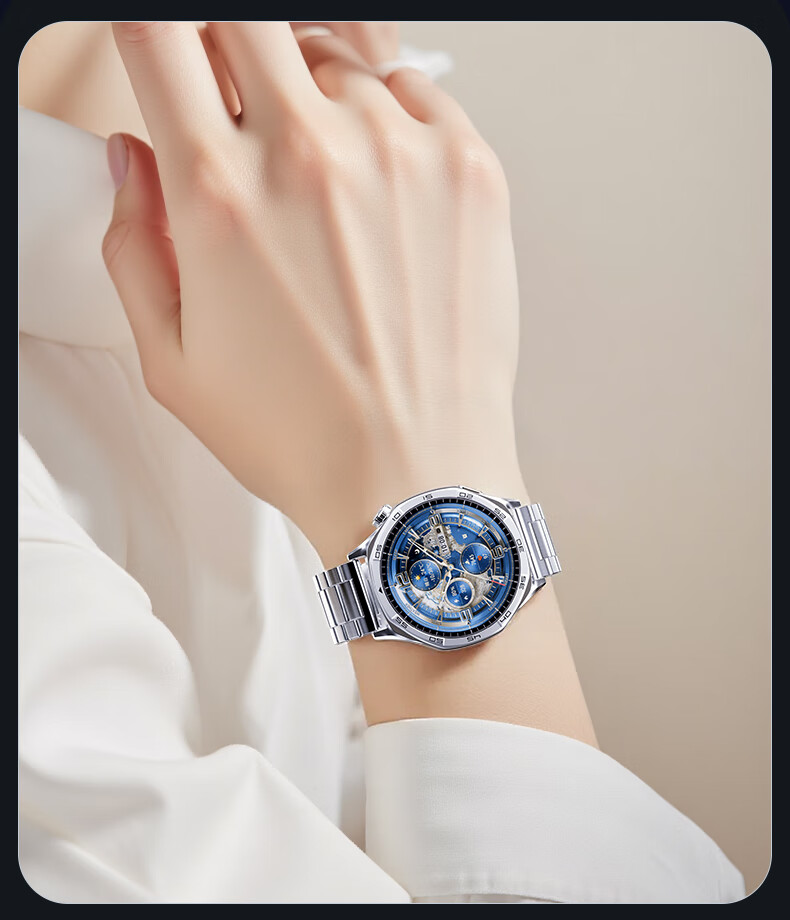 Ремешок SGGS из нержавеющей стали для Huawei GT6/6 Pro/GT5/5 Pro/Watch5/4/4 Pro/3 Pro/GT4, титаново-серый, 46/48 мм