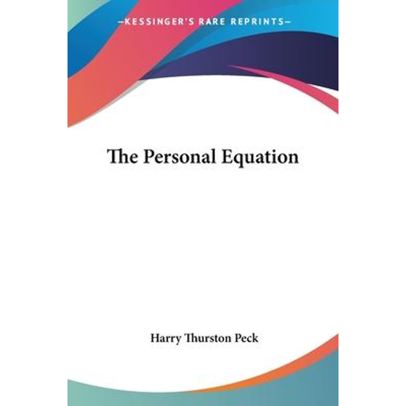 按需印刷The Personal Equation[9780766198432]