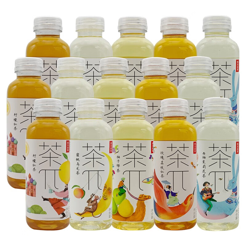 农夫山泉茶派茶π果味茶兀饮料500ml15瓶装西柚茉莉