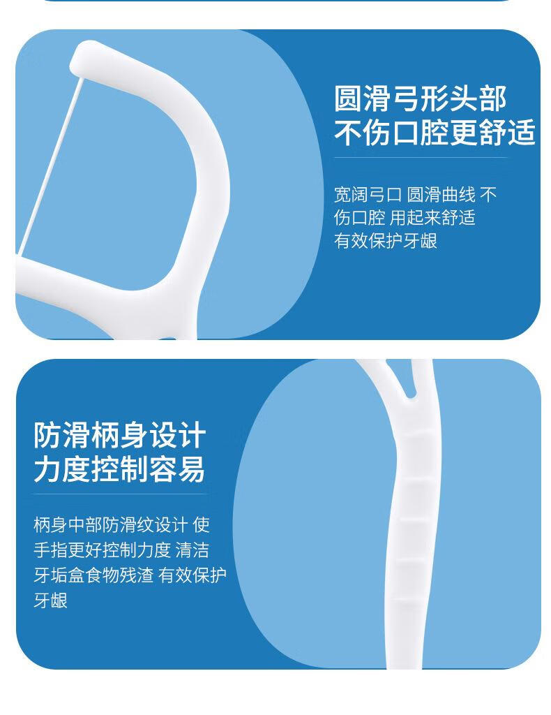 8，牙線棒高拉力袋裝剔牙線牙縫清潔器家用盒子細拉力扁線剔牙縫線  英文版-盒裝（50支/盒）