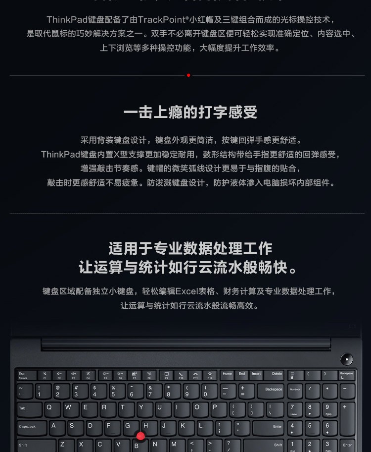 联想ThinkPad E15 2021款 （00CD）15.6英寸轻薄窄边框商务办公游戏笔记本电脑 标配：i5-1135G7 8G  512GB固态 FHD Win10 人脸识别
