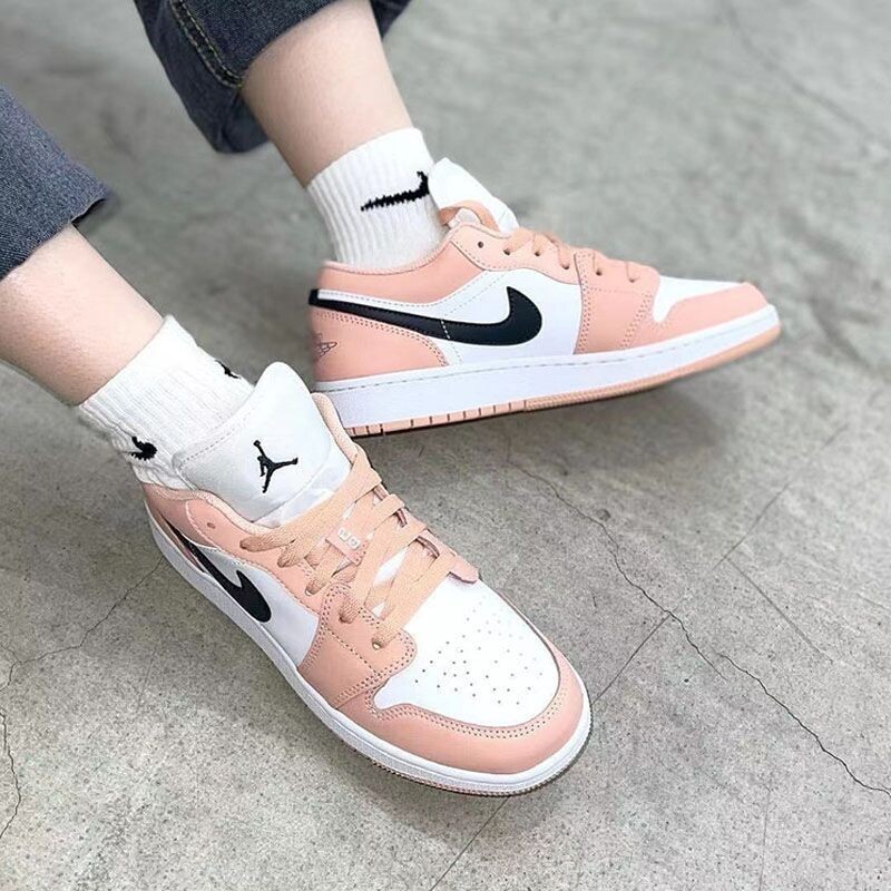 nike耐克女鞋 air jordan low aj1 彩色拼接女款低帮