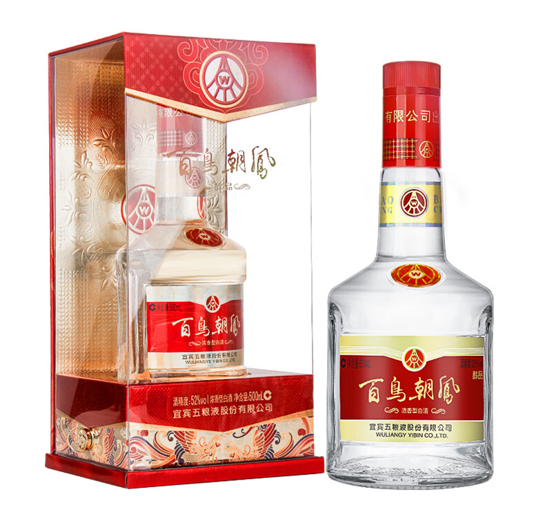 五粮液股份公司52度百鸟朝凤醇品500ml装白酒浓香型高度酒 500ml*6瓶