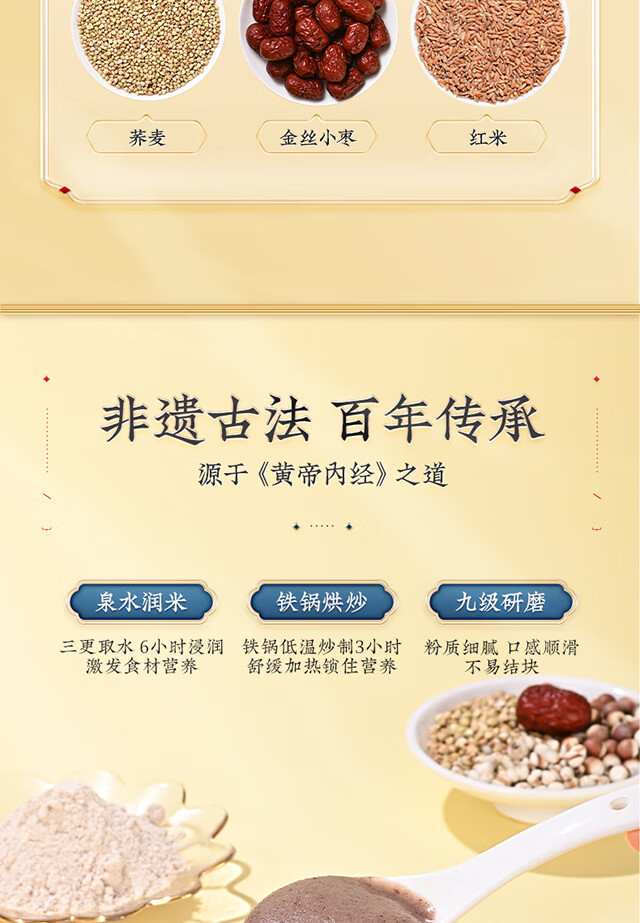 秦老太红豆薏米粉 赤小豆薏仁粉赤芡粉五谷早餐代餐粉老字号600克