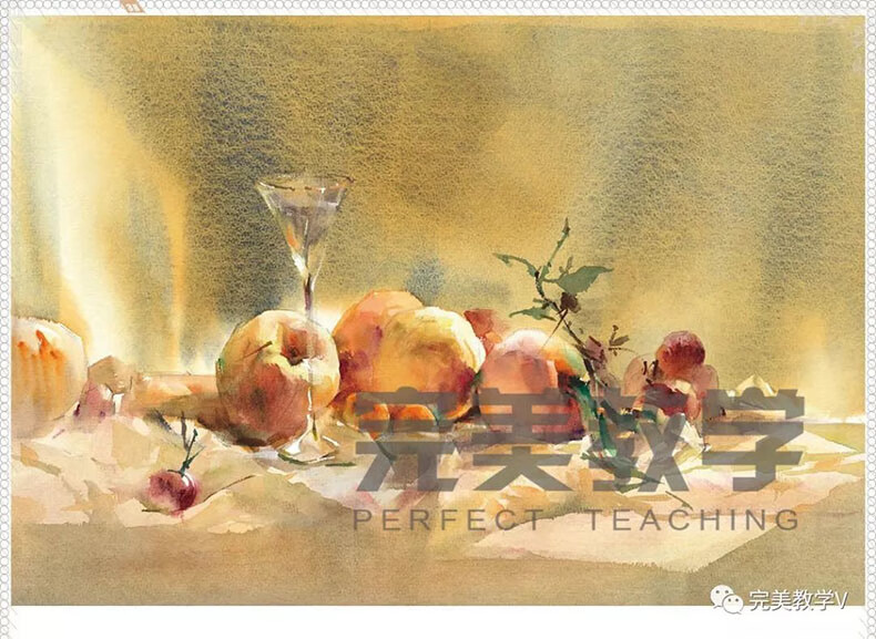 水彩色彩静物临摹范本书水果蔬菜花卉写生对画技法范画对临高校联考国