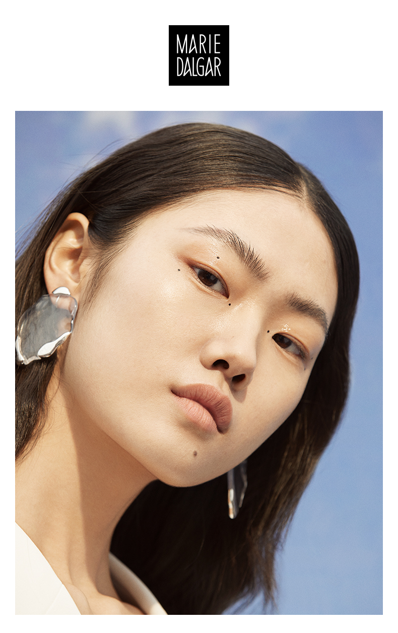 玛丽黛佳（MARIE DALGAR）自然生动眉笔不易晕染双头画眉笔+替换芯 棕色2只装