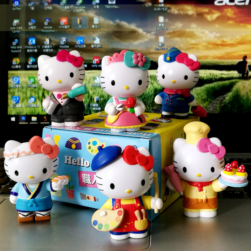 范特西kt凯蒂猫hellokitty汽车摆件饰品公仔玩偶合金车气球车内装饰品