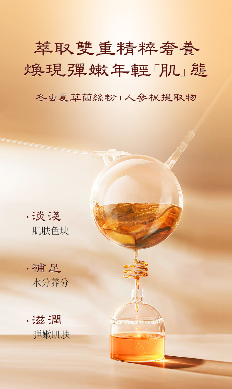 韩美肌（Hanmeiji）冬虫夏草美容润肤套盒补水保湿紧致护肤化妆品套装 六件套