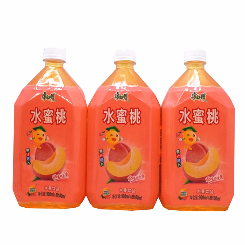 康师傅水蜜桃味水果饮品1000ml*2大瓶_果汁_饮料冲调