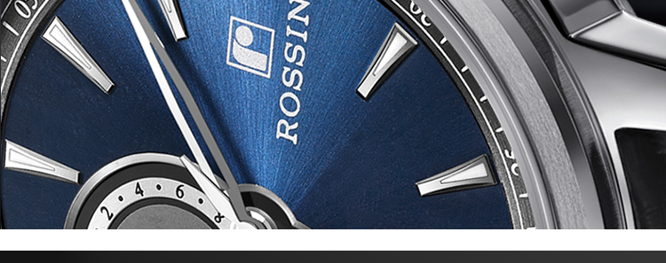 罗西尼(ROSSINI) 手表 勋章系列时尚自动机械男表镂空蓝盘钢带【专柜同款】8633W05C