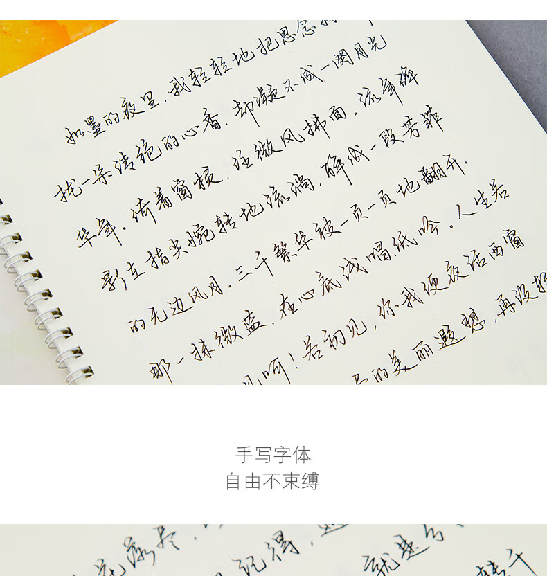 女生速成清秀漂亮字体字帖小清新大学生成年人江湖体行楷行书练字 桔