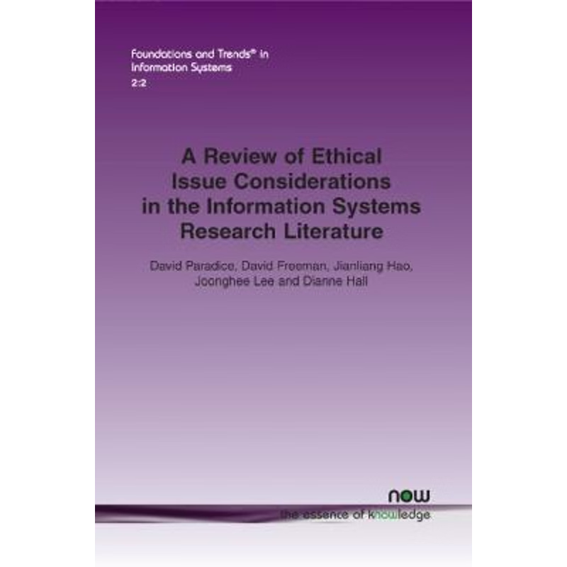 按需印刷A Review of Ethical Issue Considerations in the Information Systems Research Literature[9781680833980]