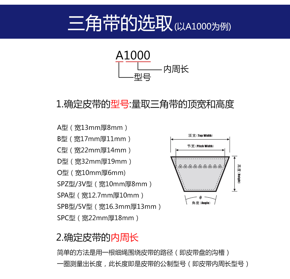 三力士三角带spb型2030工业橡胶传动皮带同步输送带spbspb2500