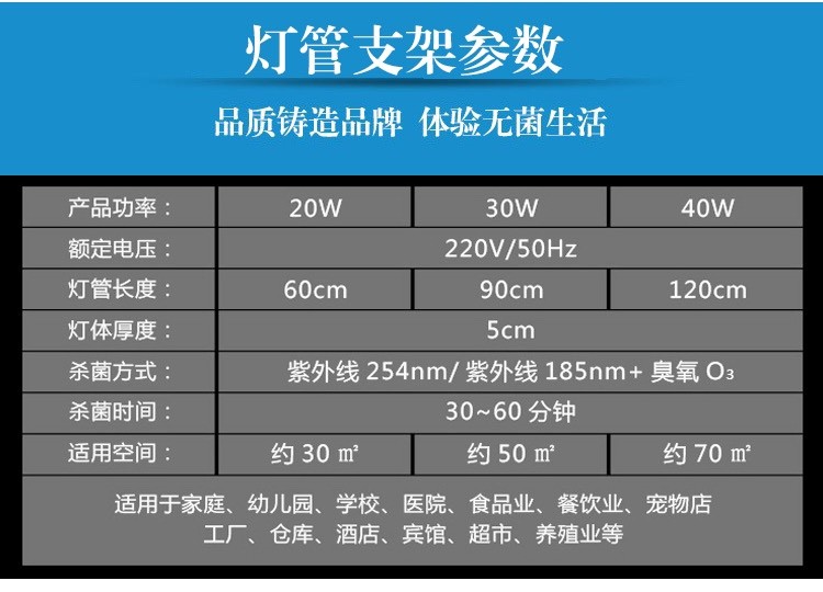 雪莱特360度紫外线消毒灯管幼儿园养殖场食堂杀菌灯诊所医疗石英消毒