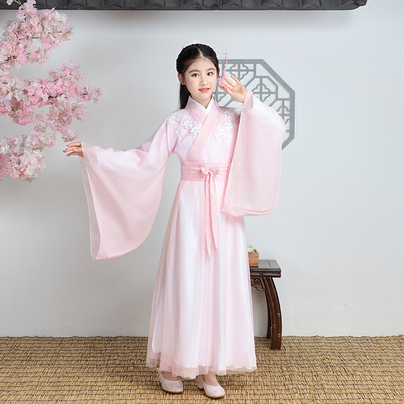 新品13小孩子古代衣服9儿童汉服11汉服女童女童汉服中国风儿童仙女
