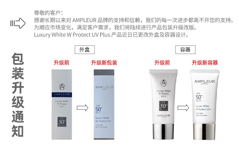 AMPLEUR 日本进口防晒霜SPF50+PA++++清透防晒精华乳30g小白伞隔离紫外线防蓝光 【限量推荐】限量1支装防晒 护肤必备