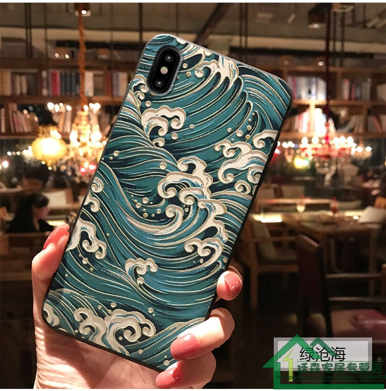 苹果x手机壳iphonexsmx国潮6s浮世绘8p国风7p中国风xr