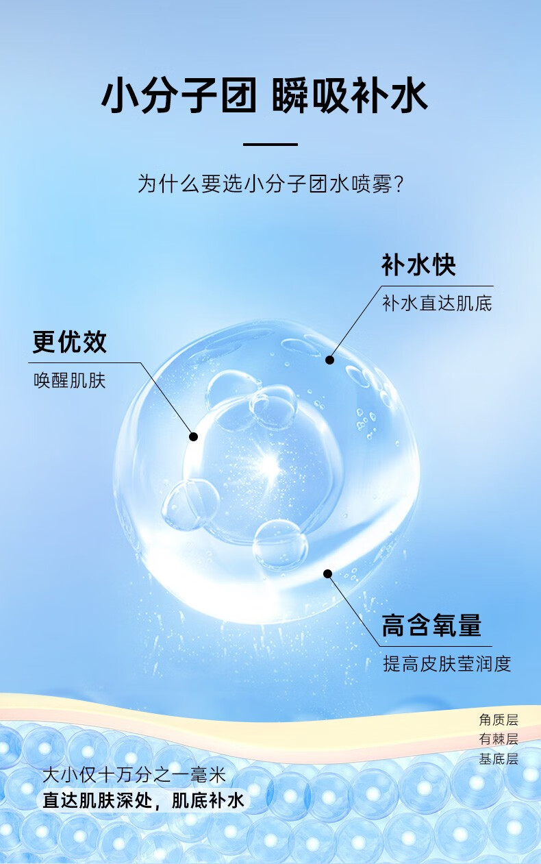 弥玥泉 补水喷雾保湿女舒缓妆前化妆水冰川温泉爽肤水弥月泉 300ml