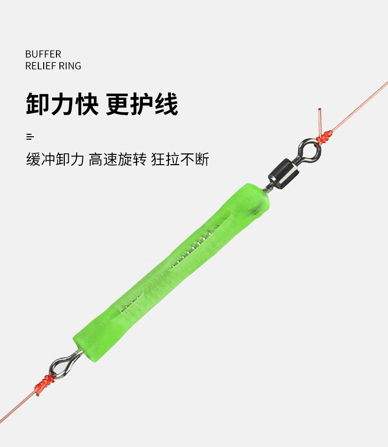 ynkoo缓冲卸力八字环美式强拉力连接器硅胶子线夹台钓钓鱼8字环小配件