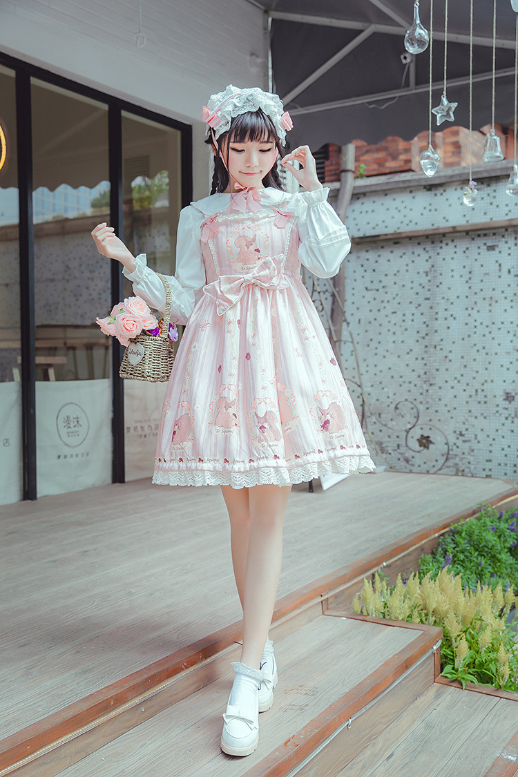 【【优选】迪士尼同款 专卖店】洛丽塔公主裙学生萝莉套装可爱日系