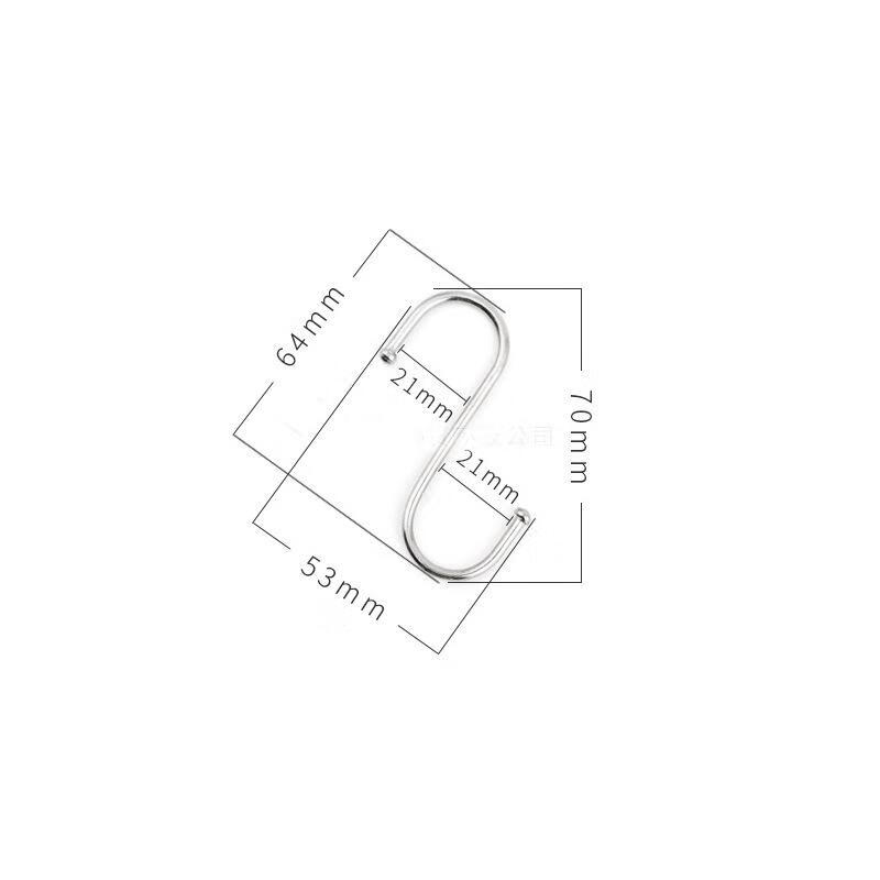 6，廚房衣服裝S掛鉤金屬鉄質大中小S鉤S勾s型形掛鉤子黑色白色s掛鉤 Z型03（2*5cm)