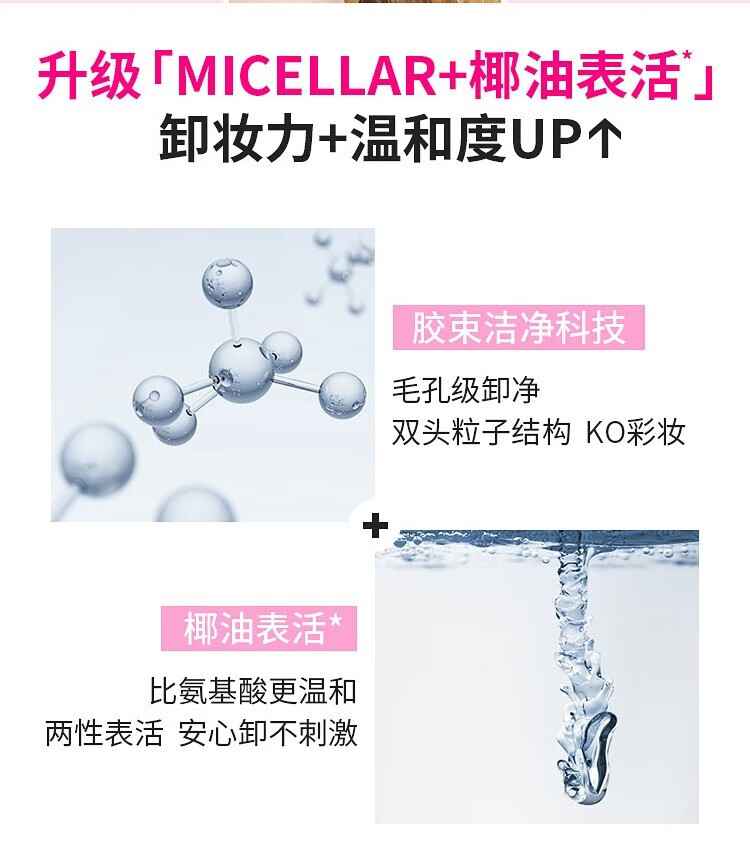 蓓昂斯（BYPHASSE）卸妆水眼唇无刺激净颜多效敏感肌温和卸妆液 净颜卸妆水500ml
