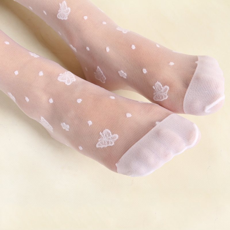浪莎官方小孩穿的女童夏季袜子中筒袜儿童过膝丝袜防蚊袜薄款透肤小