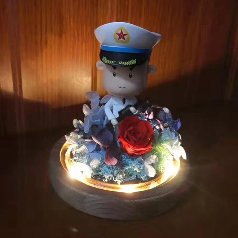 q版军人手办 兵哥哥公仔车载摆件蛋糕装饰品退伍兵模型留念纪念品