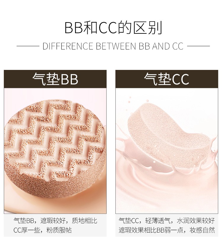 色彩日记（colour diary） 黑珍珠臻润恒颜气垫CC霜礼盒装遮瑕保湿提亮肤色裸粉底液 梦幻白+替换芯（升级版）