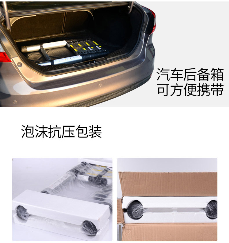比力梯子 加厚铝合金多功能一字型伸缩梯竹节梯家用梯工程梯直梯 德标加强版 2.0米