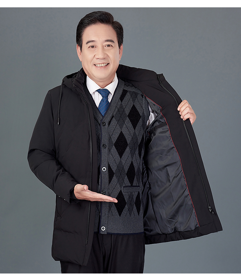 恒源祥商场同款中老年棉衣男加厚爸爸冬装外套老年人棉袄老人服男装