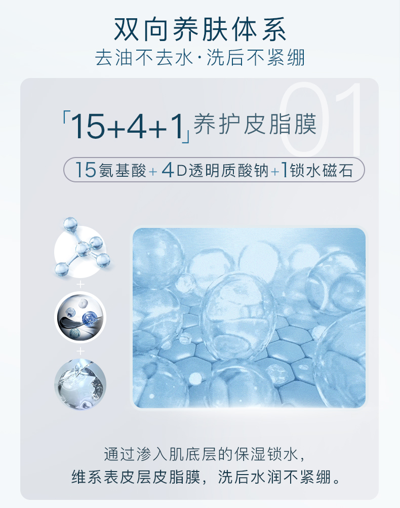 阳菲氨基酸双效洁颜蜜200ml 温和清洁修护维稳洗面奶男女敏感肌可用 洁颜蜜30ml