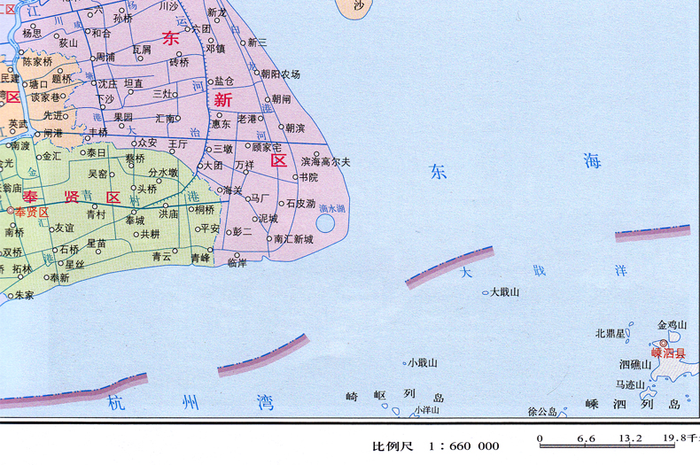 2019新版中国分省系列地图册上海市地图册行政区划标准地名地形交通