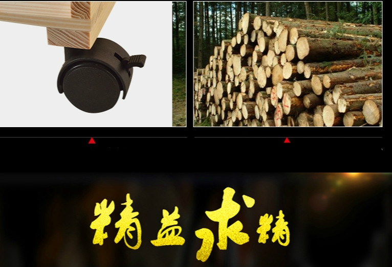 台式电脑主机托架实木简约主机托底座托盘移动滑轮机箱托架置物架 【加大款】无漆内径22x50CM主机托