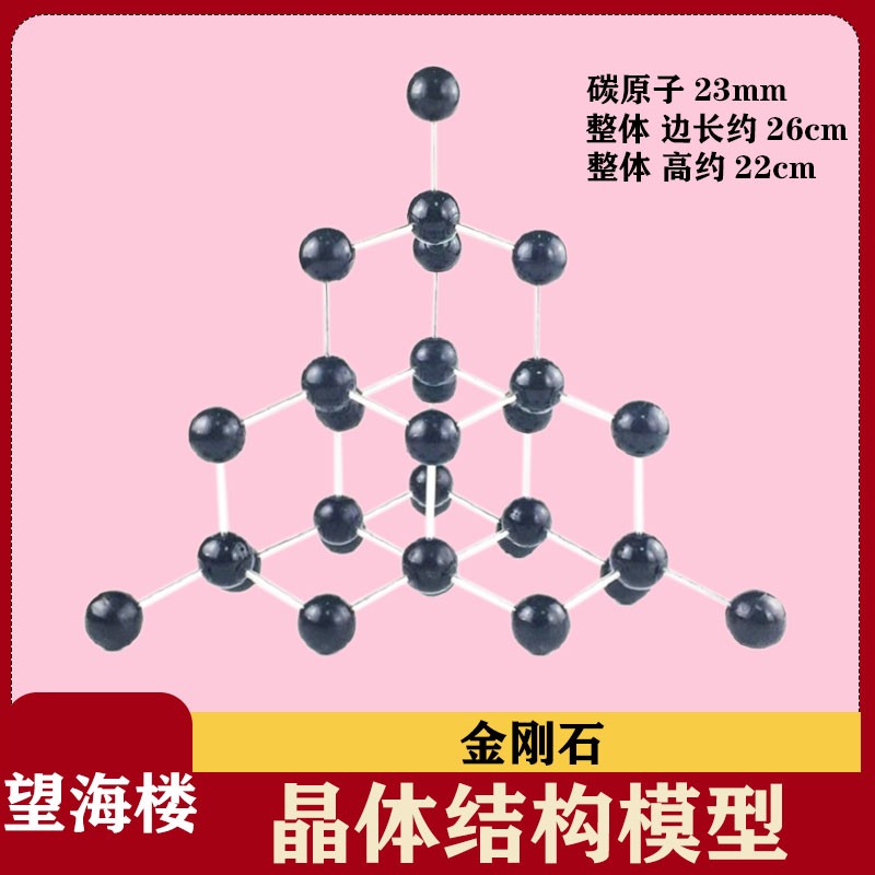 hjjt-20晶体结构模型20件套氟化钙硫化锌金红石氯化钠碳60金刚石