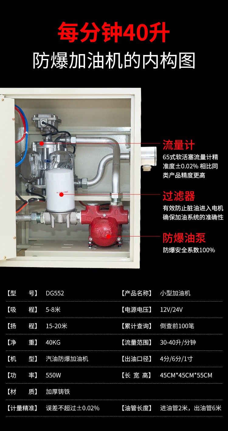 小型车载12v24v220v静音防爆汽油柴油加油机全自动加油设备抽油泵dg