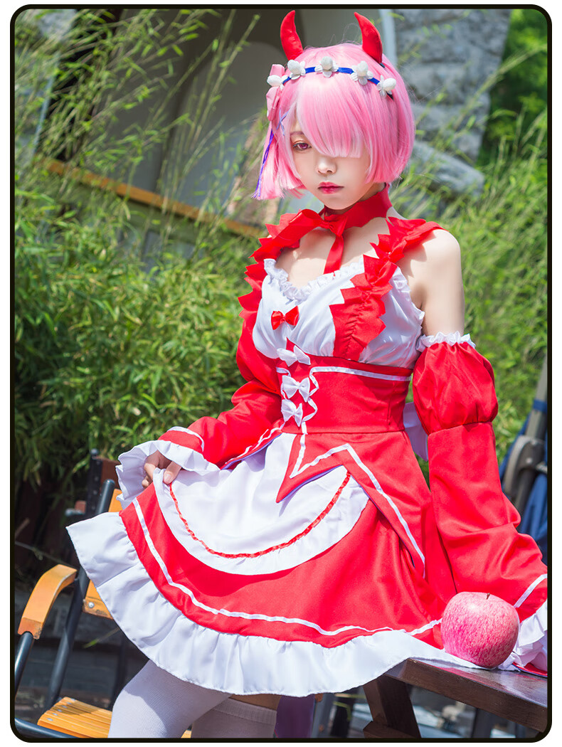 白泽ram拉姆cos服装蕾姆恶魔雷姆cosplay女仆装从零开始的异世界生活