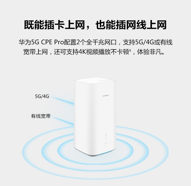 华为5gcpepro2插卡路由器4g无线上网卡随行移动随身wifi企业级二手9新