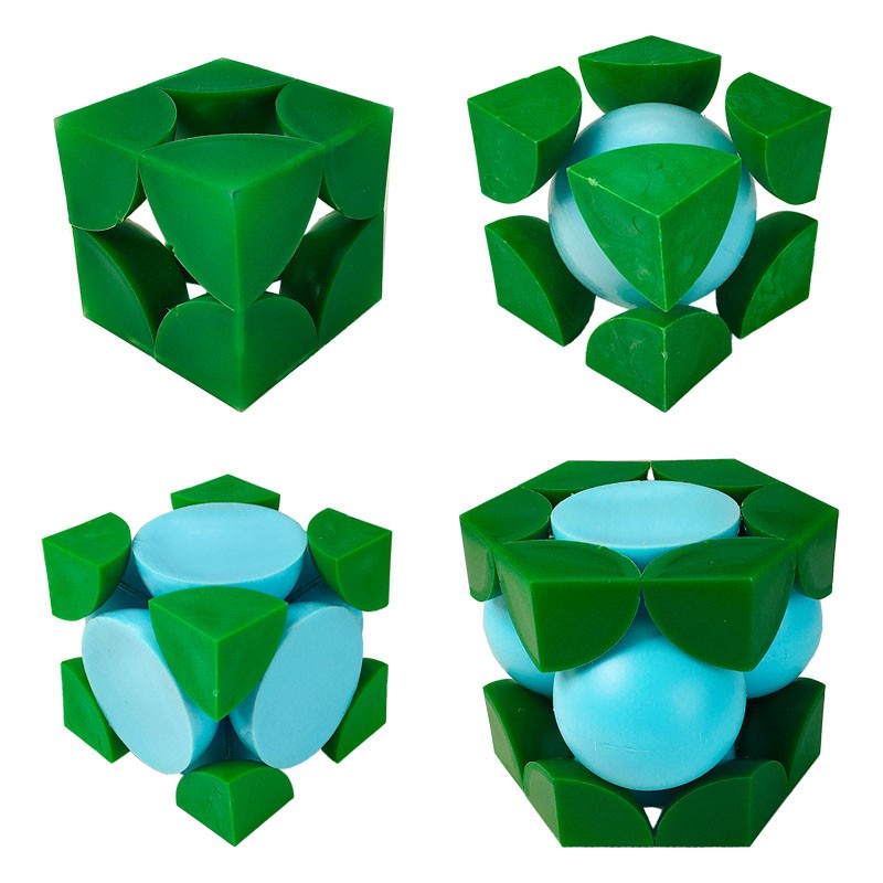 立方堆积球棍球球晶胞切面示意图模型高中化学教学仪器简单体心面心六