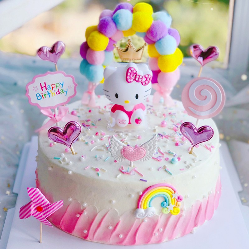 百世今生hellokitty凯蒂猫儿童生日蛋糕kt猫同城配送北京广州深圳成都