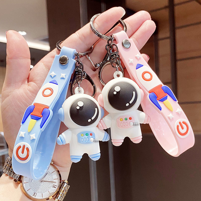 宇航员卡通太空人钥匙扣女可爱款挂件个性钥匙链环礼物 随机色-宇航员