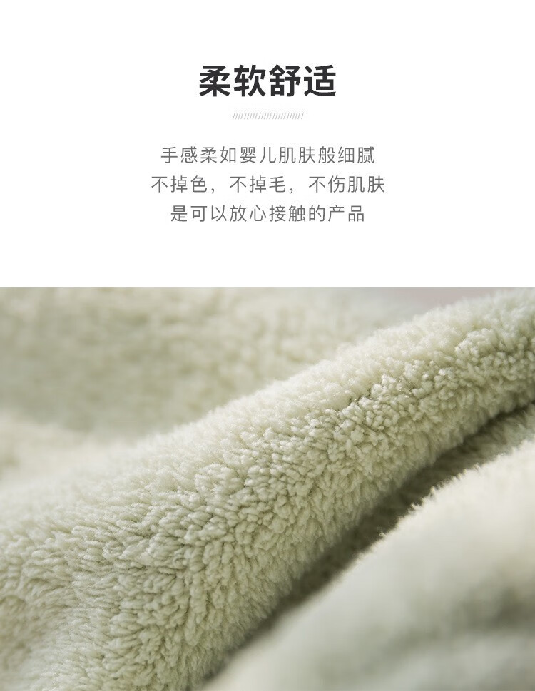 洁丽雅（Grace） 干发帽速干毛巾包头巾浴帽小熊卡扣单层65*25cm76g 随机颜色2条76g