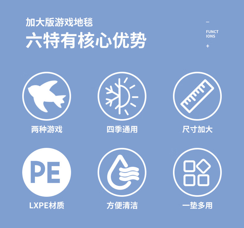 大富翁 飞行棋地毯游戏棋大号爬行地毯亲子互动游戏垫儿童生日礼物玩具 【袋装】90*90地毯飞行棋