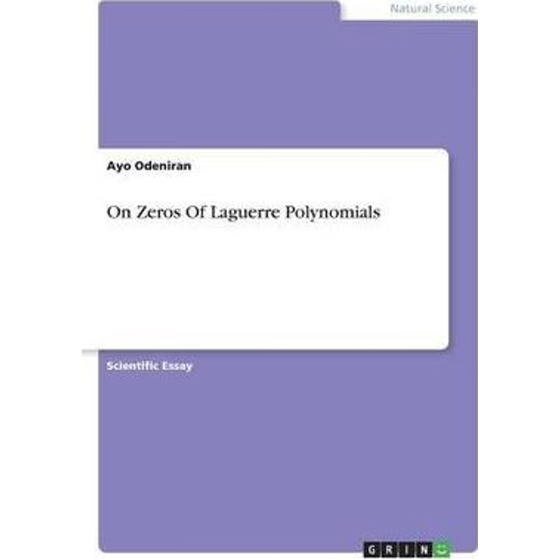 按需印刷On Zeros Of Laguerre Polynomials[9783668293069]