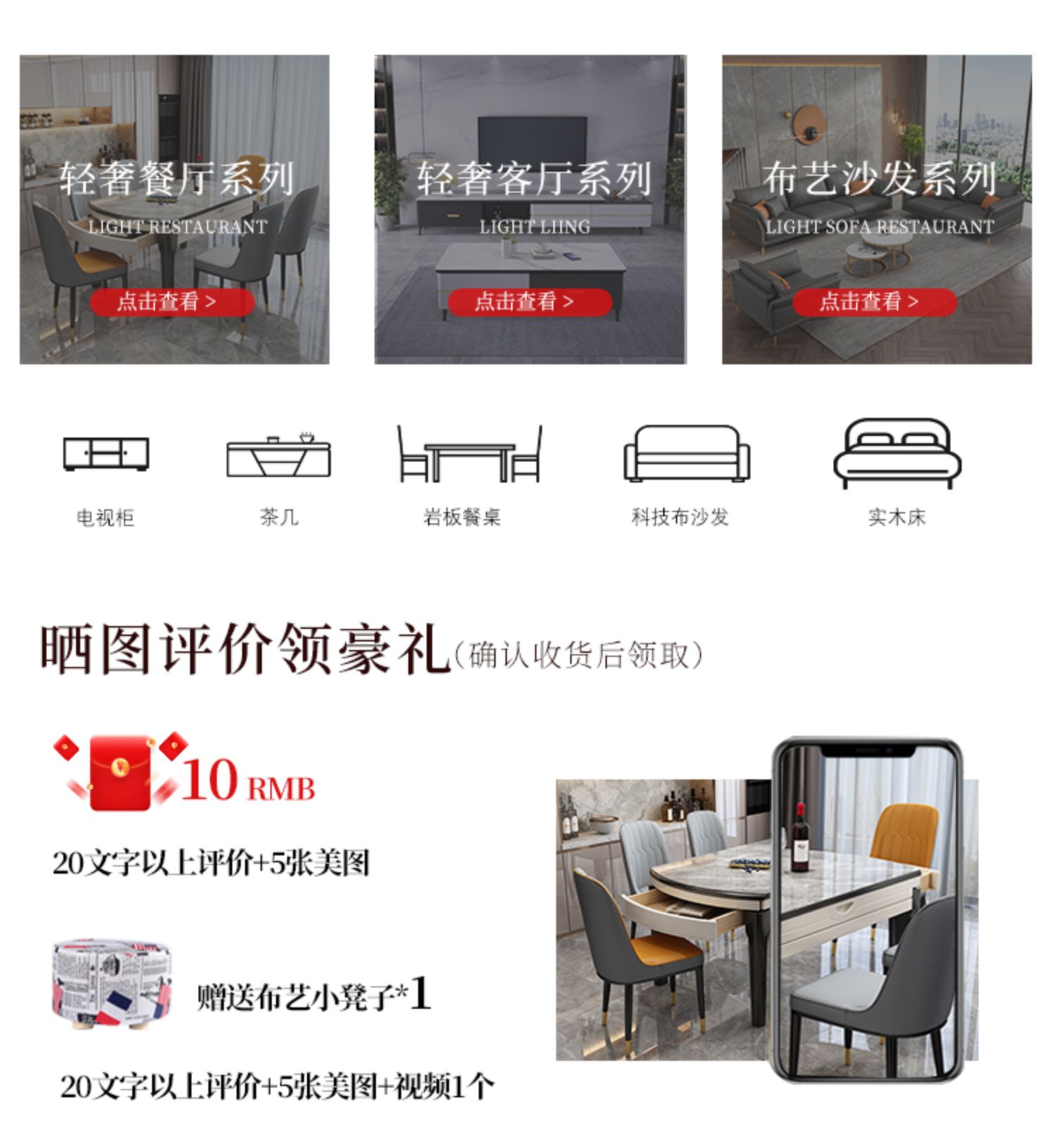 从野家具轻奢亮光岩板大理石餐桌椅组合家用小户型现代简约可伸缩折叠圆桌 1.35米6木椅【抽屉款】 备注框架岩板