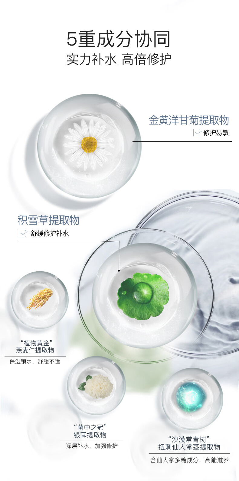 伊肤泉舒缓保湿面膜 补水修护敏感肌 积雪草护肤男女