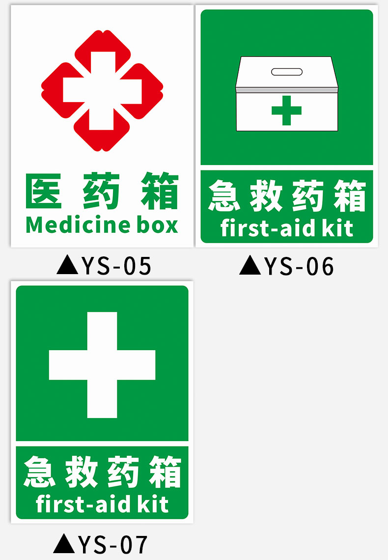 医药急救箱安全标识牌 应急药品箱急救药箱医药箱药品