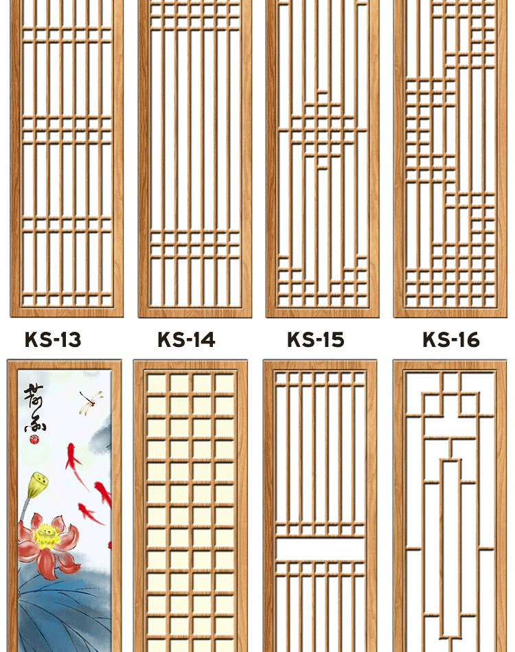 屏风新中式花格隔断新中式屏风玄关隔断装饰客厅日式镂空花格简约现代