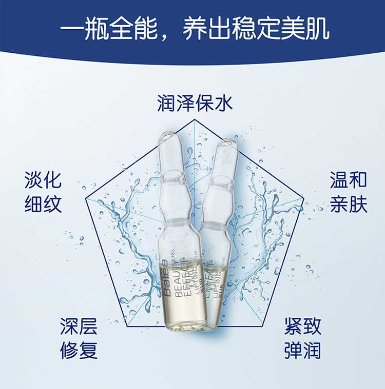 芭乐雅（Balea）德国精华胶囊玻尿酸原液安瓶护肤提拉紧致补水保湿精华液 蓝藻补水保湿精华 (蓝色) 6片装